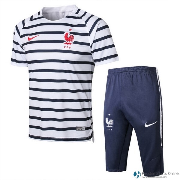 Frankreich Trikot Trainingsshirt Komplett Set 2018 Weiß Schwarz Fussballtrikots Günstig